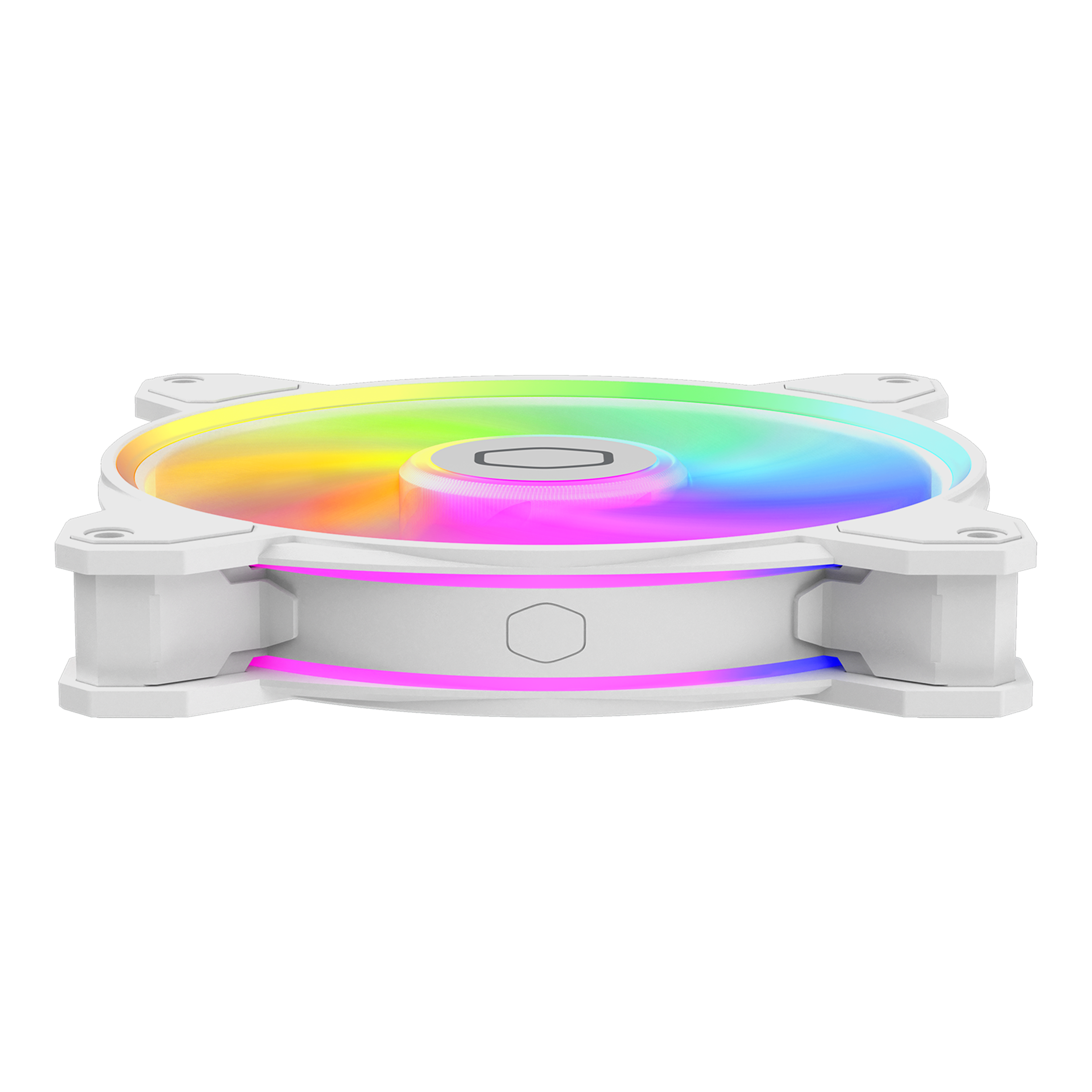 A large main feature product image of Cooler Master MF140 Halo 2 - 140mm ARGB PWM Fan (White)