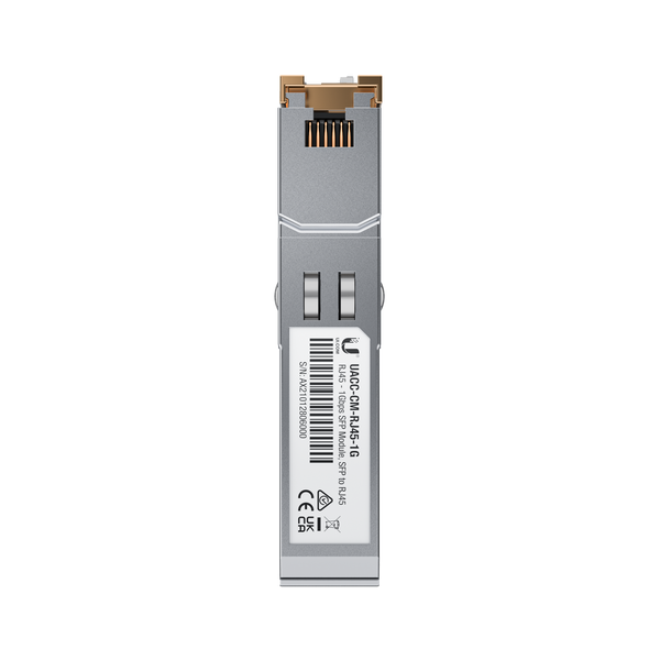 A large main feature product image of Ubiquiti SFP to RJ45 Transceiver Module