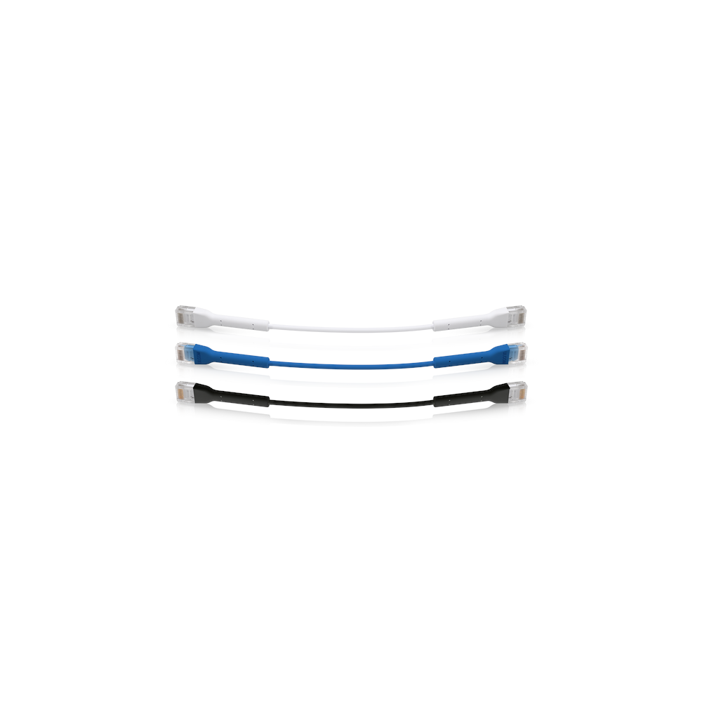 A large main feature product image of Ubiquiti UniFi Cat6 5m Ultra-Thin Bendable Patch Cable - White
