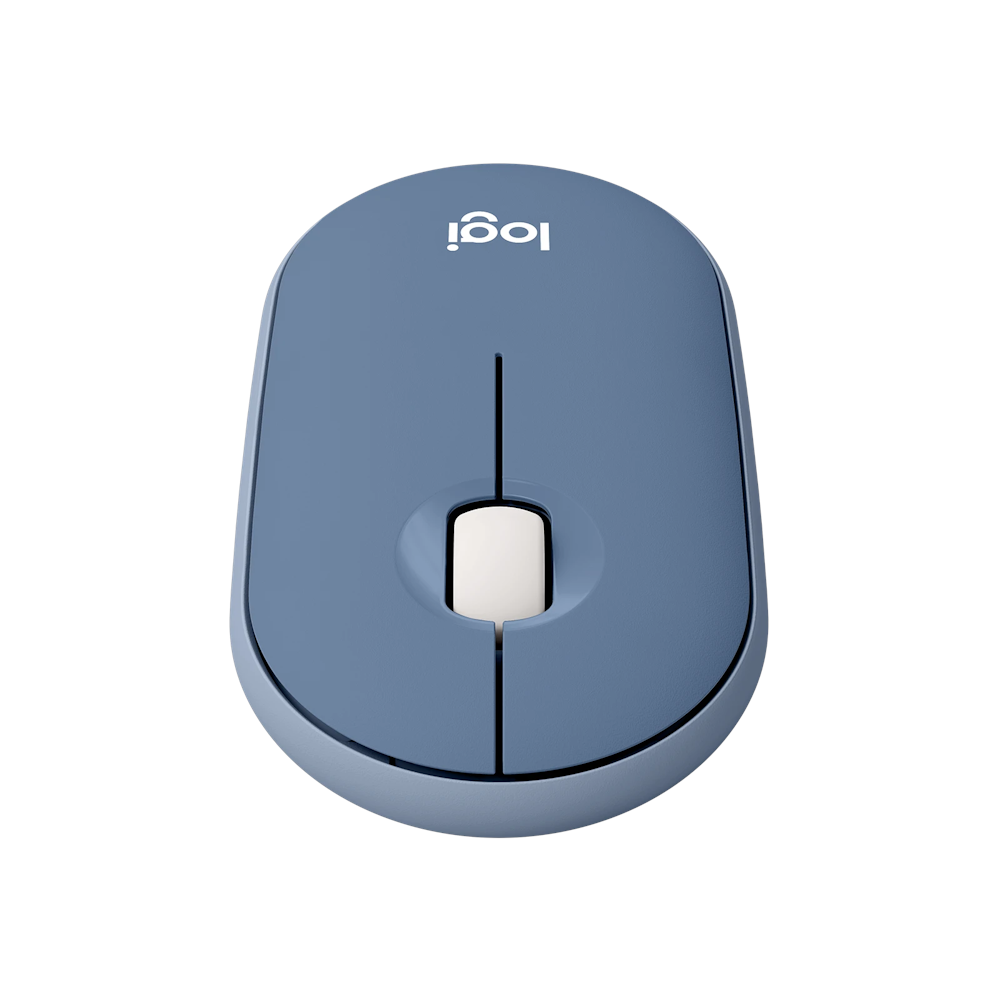 A large main feature product image of Logitech Pebble M350 Wireless Mouse - Blueberry