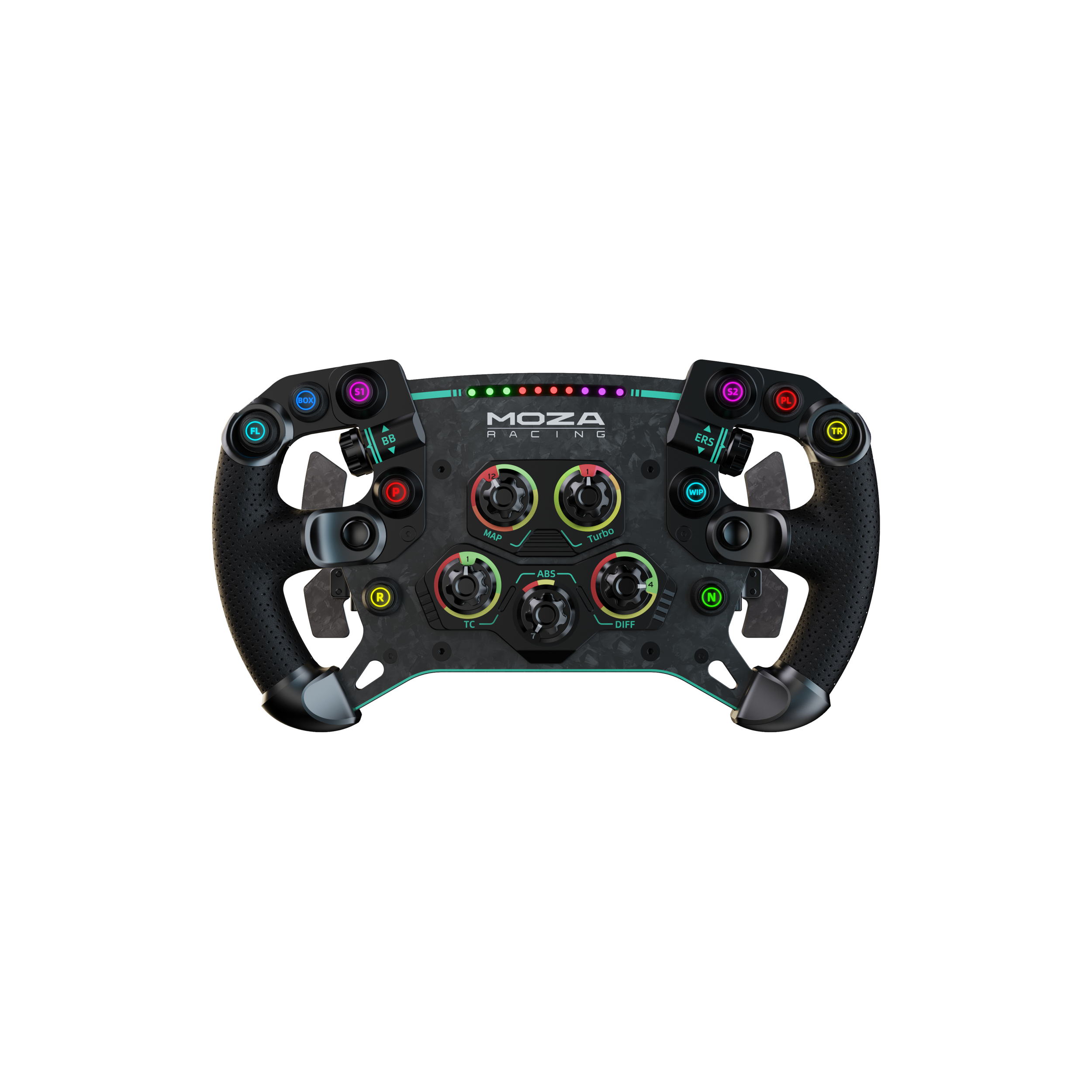 A large main feature product image of MOZA GS V2P Steering Wheel Microfiber Leather Version