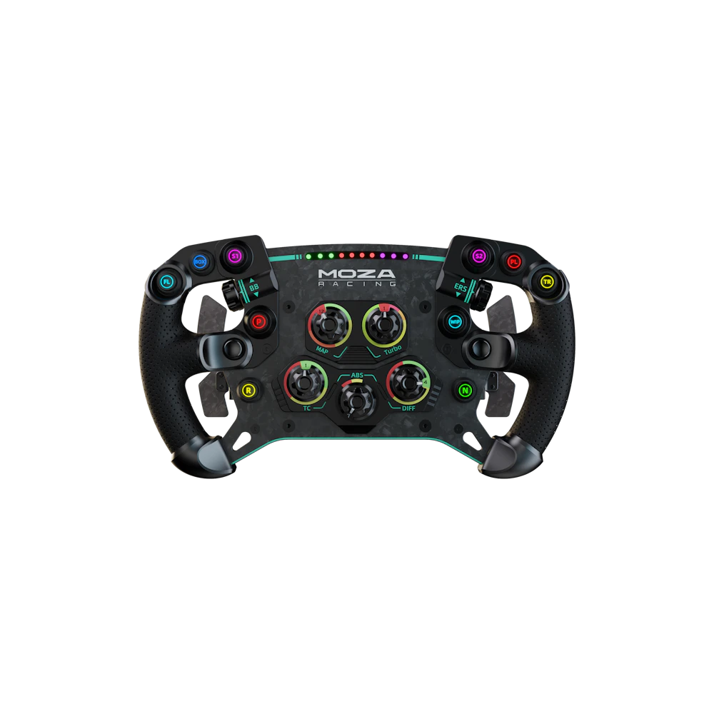A large main feature product image of MOZA GS V2P Steering Wheel Microfiber Leather Version