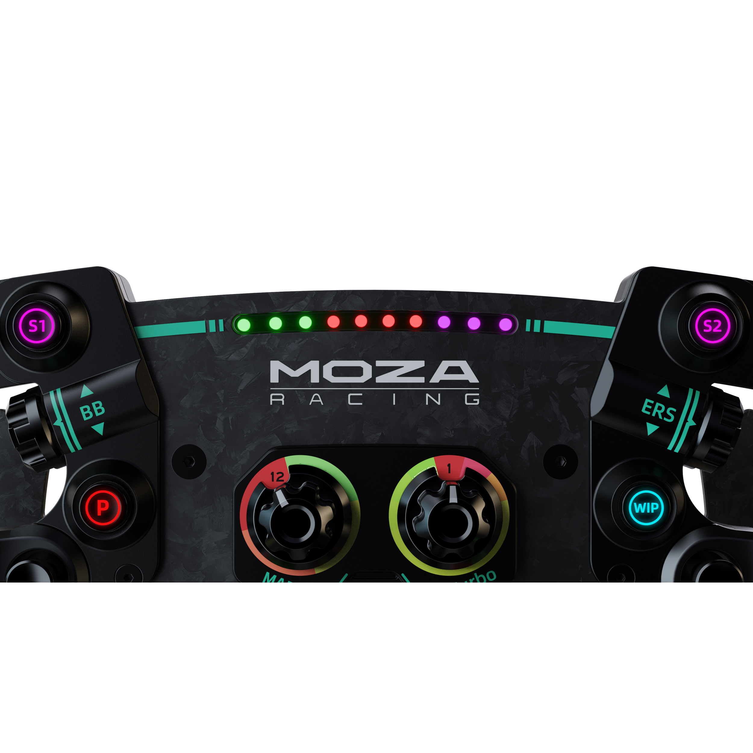 A large main feature product image of MOZA GS V2P Steering Wheel Microfiber Leather Version