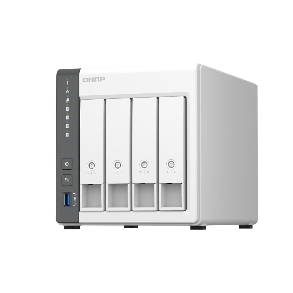 A large main feature product image of QNAP TS-433-4G 2GHz 4GB 4-Bay NAS Enclosure