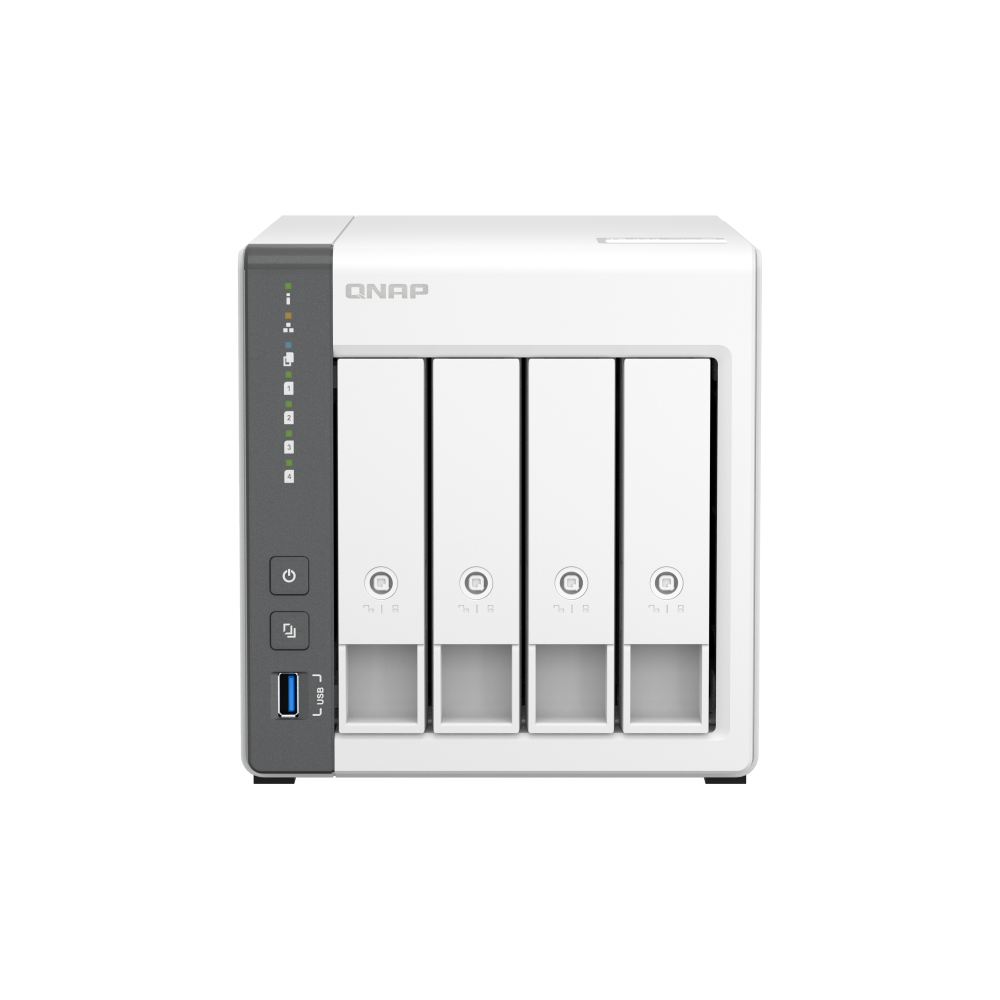 A large main feature product image of QNAP TS-433-4G 2GHz 4GB 4-Bay NAS Enclosure