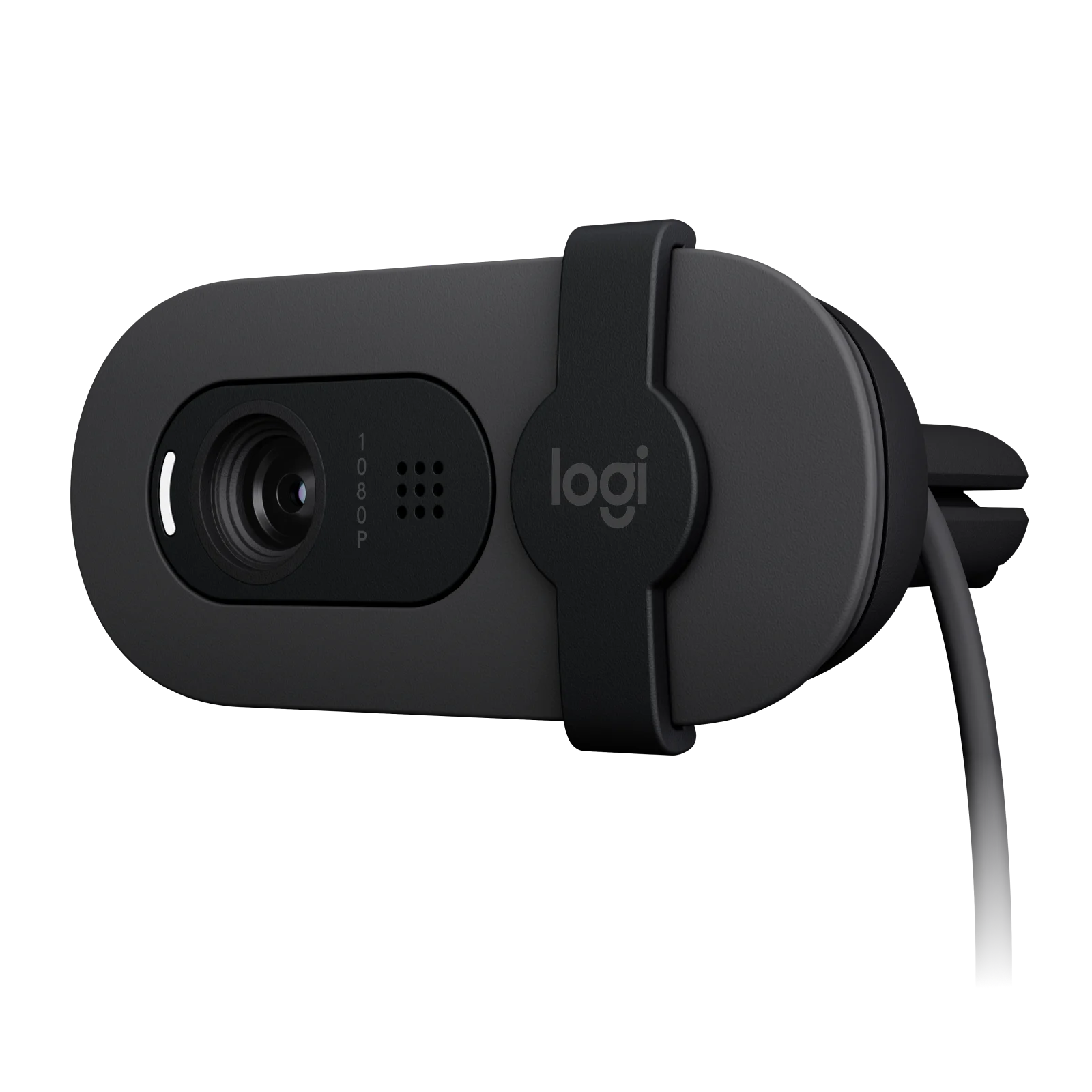 A large main feature product image of Logitech Brio 100 - 1080p30 Full HD Webcam (Graphite)