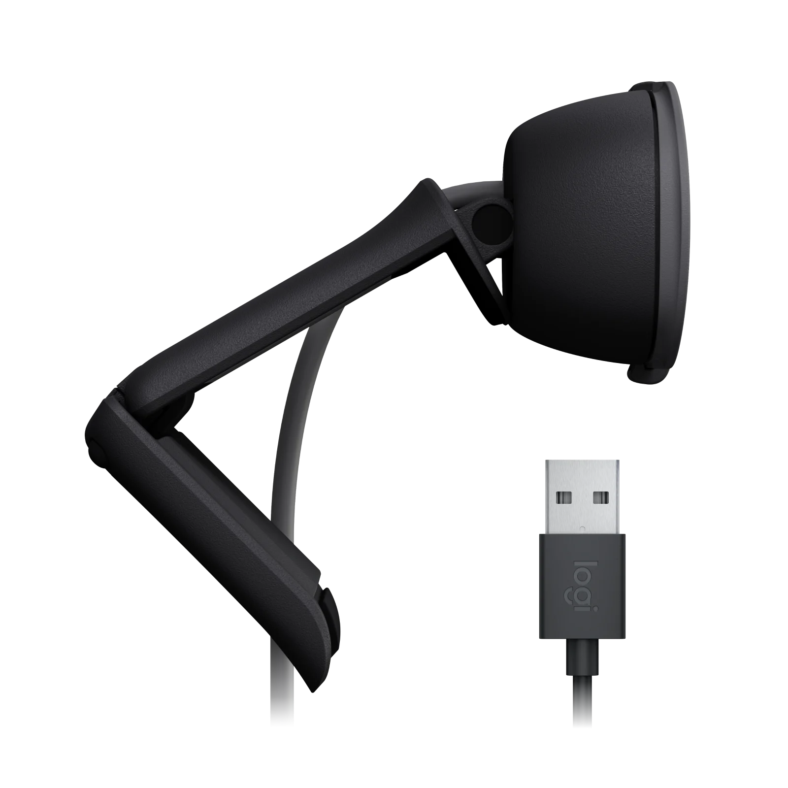 A large main feature product image of Logitech Brio 100 - 1080p30 Full HD Webcam (Graphite)