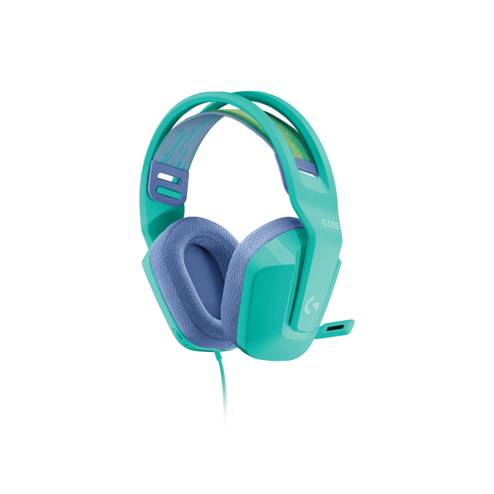 A large main feature product image of Logitech G335 Wired Gaming Headset - Mint