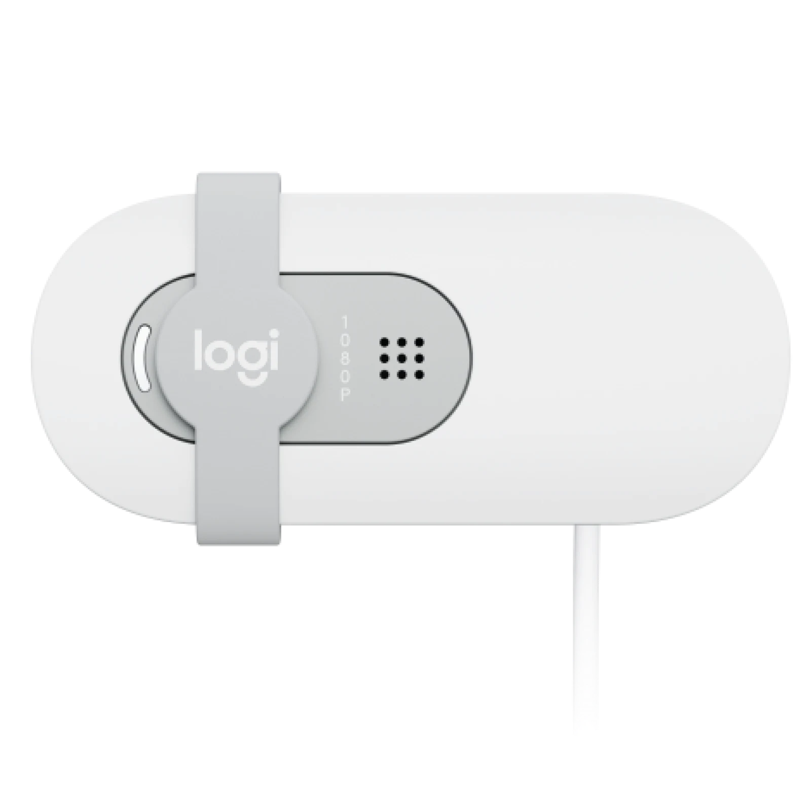 A large main feature product image of Logitech Brio 100 - 1080p30 Full HD Webcam (Off White)