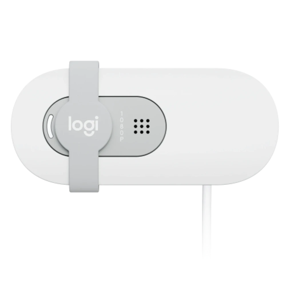 A large main feature product image of Logitech Brio 100 - 1080p30 Full HD Webcam (Off White)
