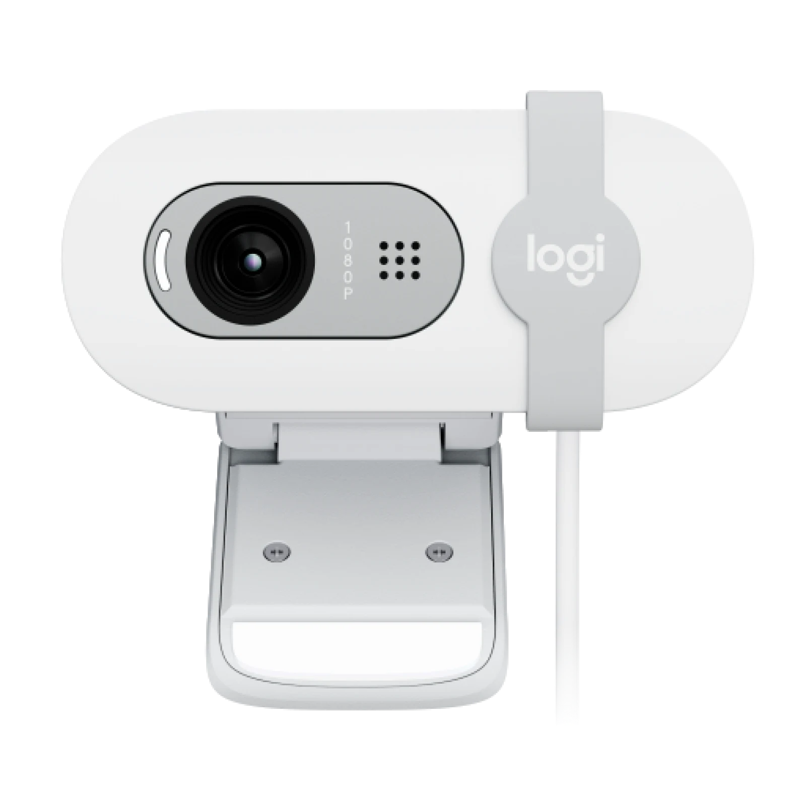 A large main feature product image of Logitech Brio 100 - 1080p30 Full HD Webcam (Off White)