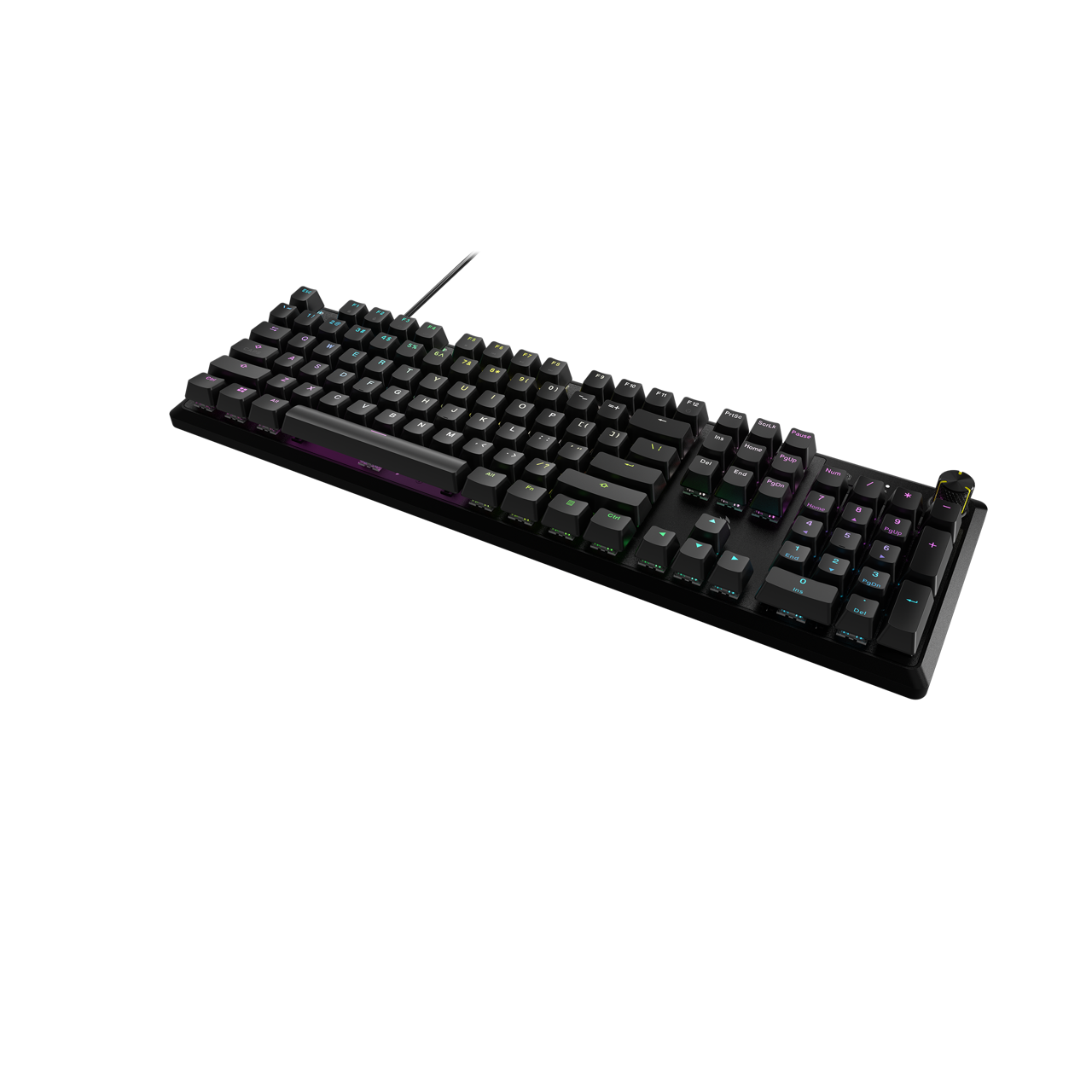 A large main feature product image of Corsair K70 CORE RGB Mechanical Gaming Keyboard - Black (MLX Red Switch)
