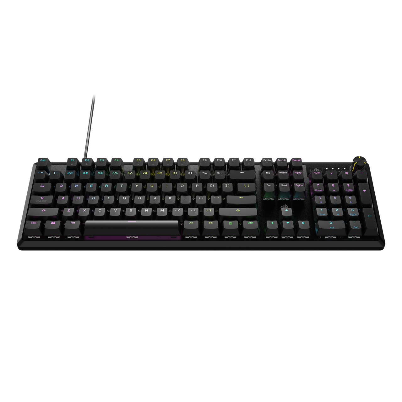 A large main feature product image of Corsair K70 CORE RGB Mechanical Gaming Keyboard - Black (MLX Red Switch)