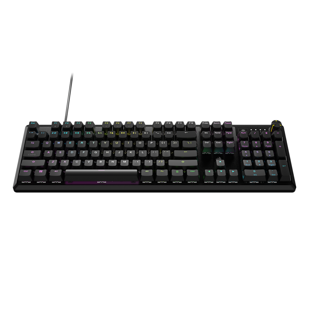 A large main feature product image of Corsair K70 Core RGB Mechanical Gaming Keyboard (MLX Red linear Switch) - Black
