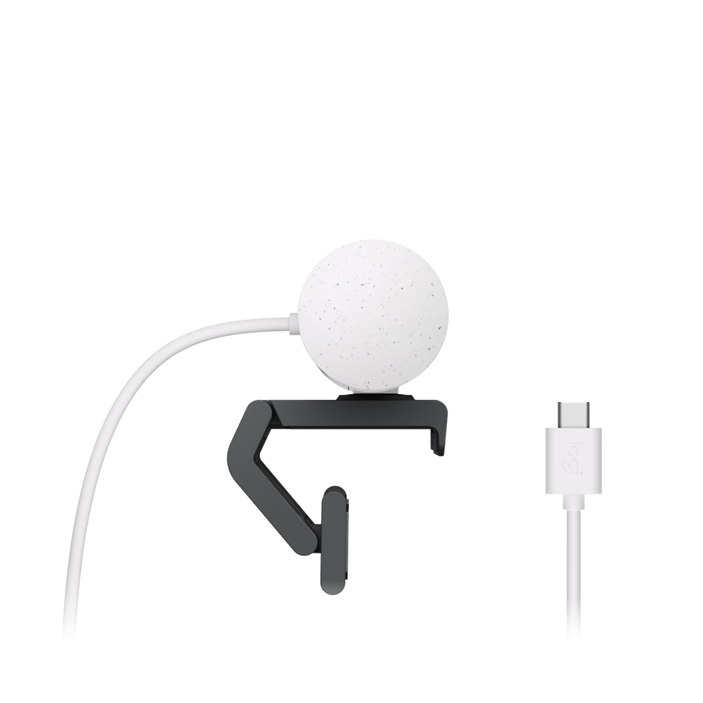 A large main feature product image of Logitech Brio 500 - 1080p60 Full HD Webcam (Off White)