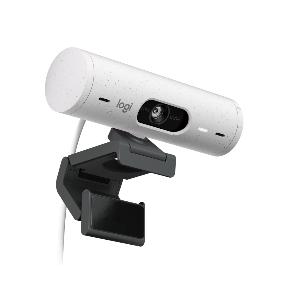 A large main feature product image of Logitech Brio 500 - 1080p60 Full HD Webcam (Off White)
