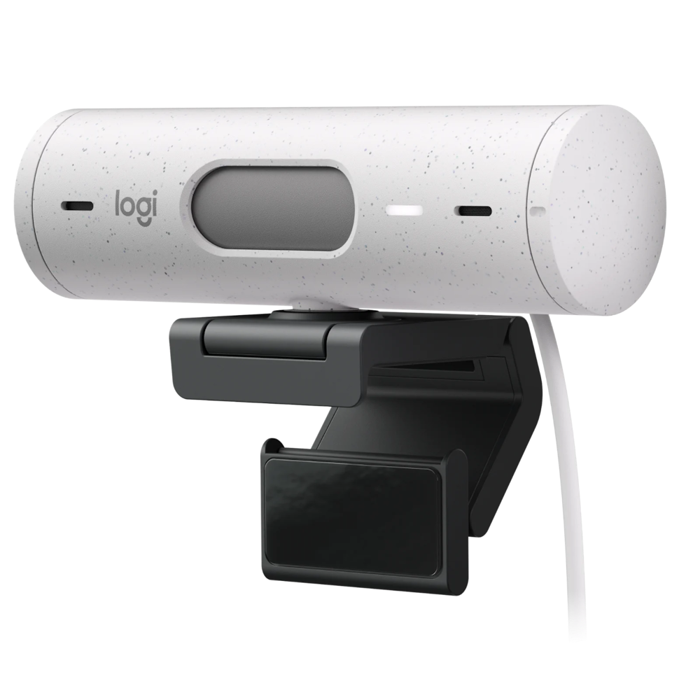 A large main feature product image of Logitech Brio 500 - 1080p60 Full HD Webcam (Off White)