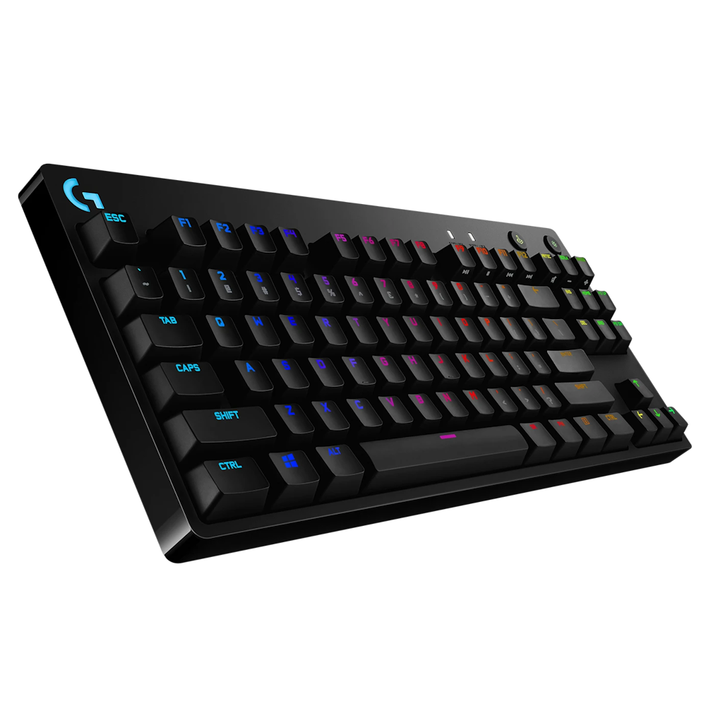 A large main feature product image of Logitech G PRO Mechanical Gaming Keyboard