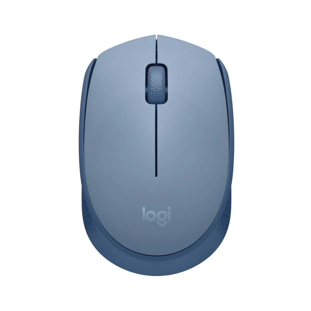 A large main feature product image of Logitech M171 Wireless Mouse - Blue Grey