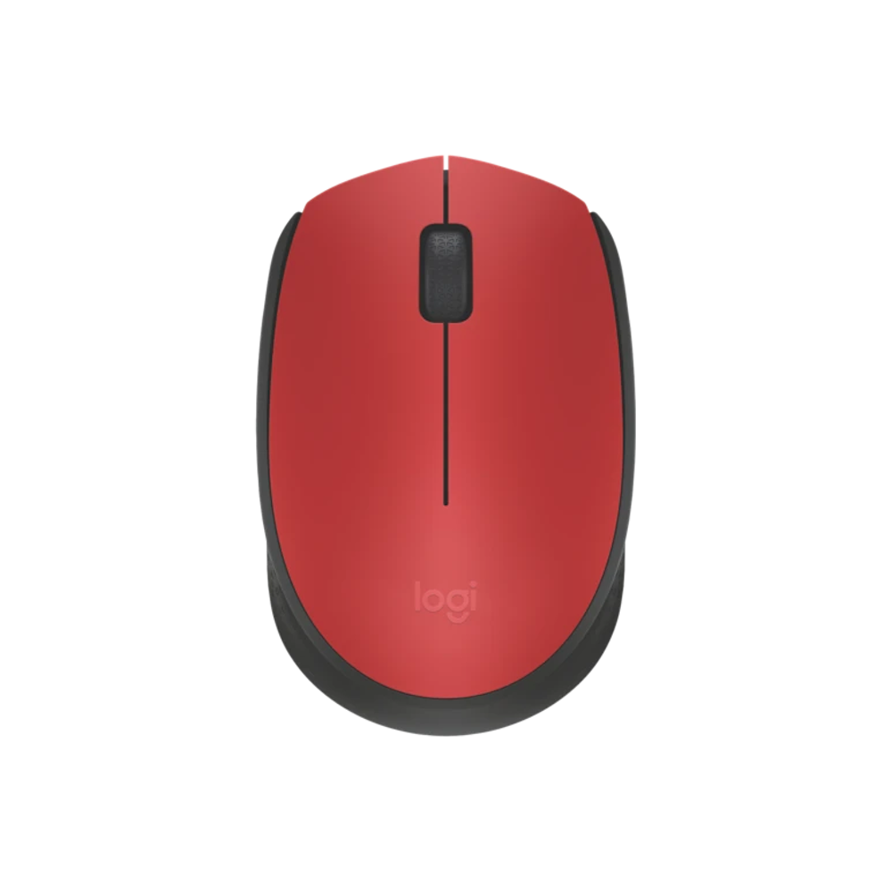 A large main feature product image of Logitech M171 Wireless Mouse - Red
