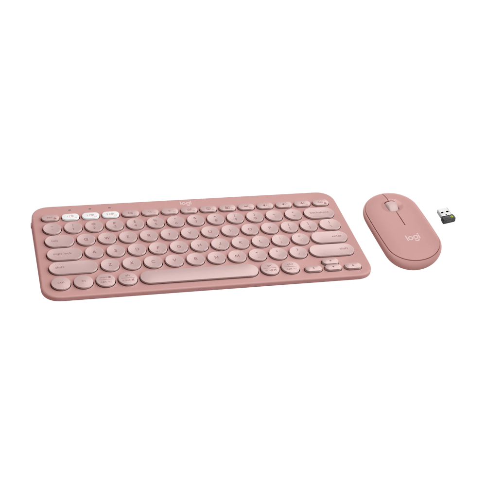 A large main feature product image of Logitech Pebble 2 Combo - Tonal Rose