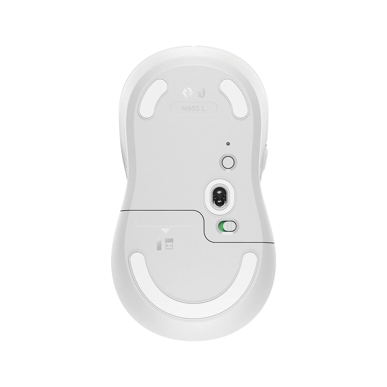 A large main feature product image of Logitech Signature M650 Large Wireless Mouse - Off-White