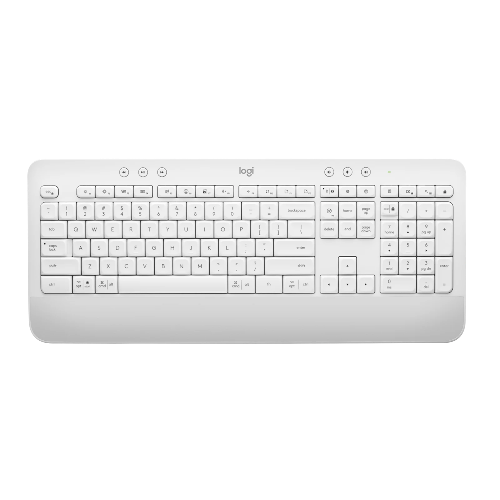 A large main feature product image of Logitech Signature K650 Wireless Comfort Keyboard - Off White