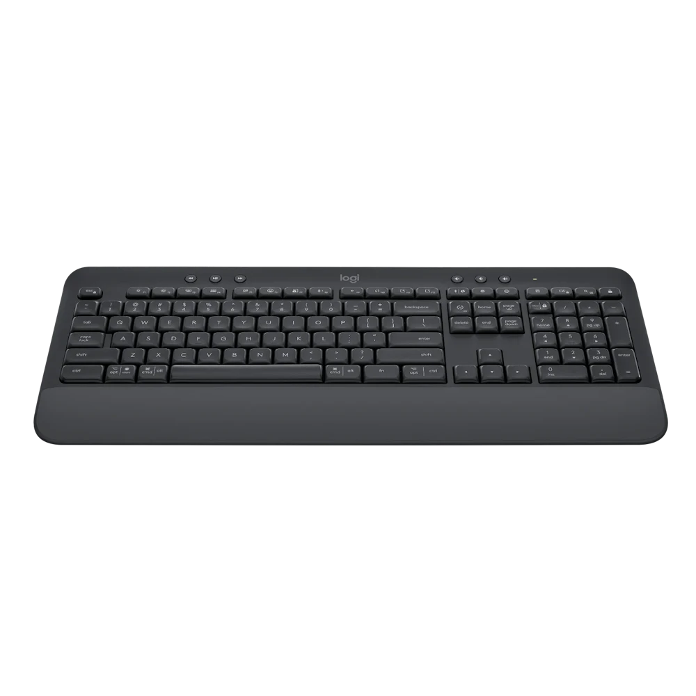 A large main feature product image of Logitech Signature K650 Wireless Keyboard with Palmrest (Graphite)