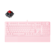 A small tile product image of Fantech Mechanical Keyboard White Backlit with Wrist Rest - Sakura Pink - Red Switch