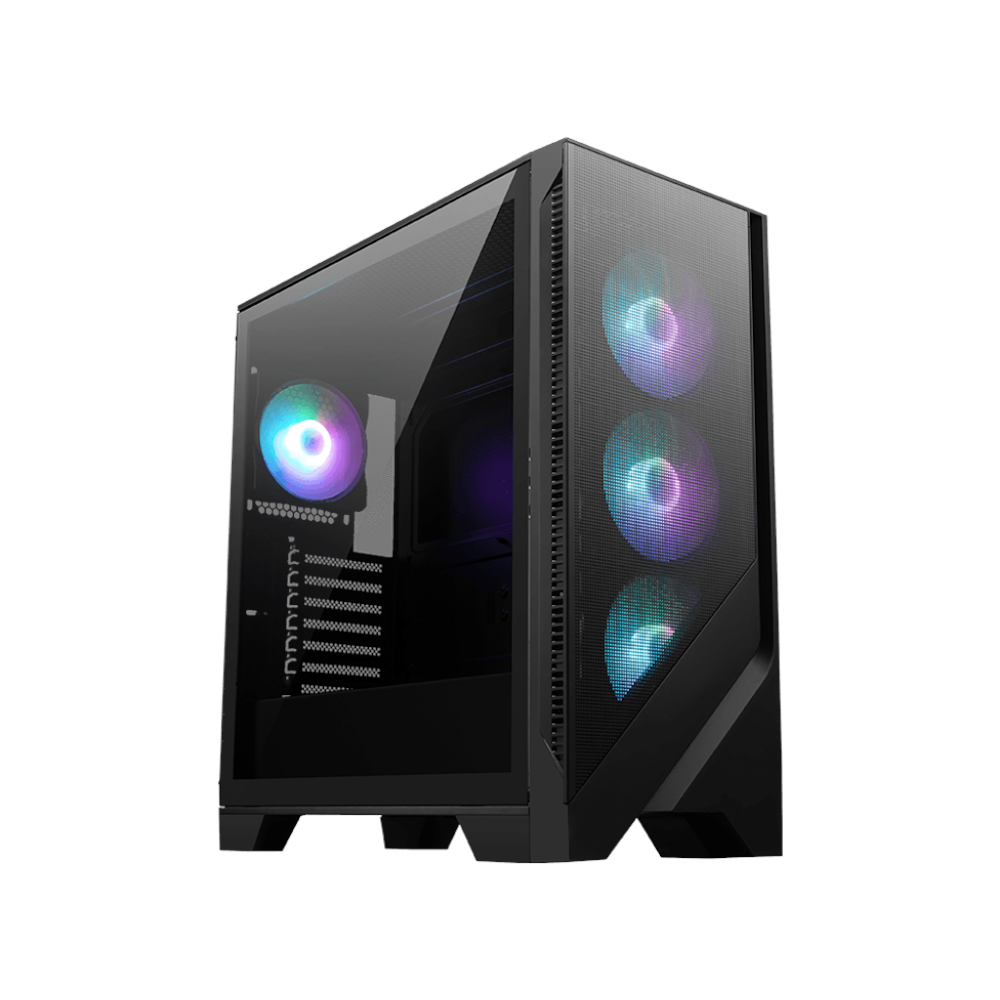 A large main feature product image of MSI MAG Forge 320R Airflow Mid Tower Case - Black