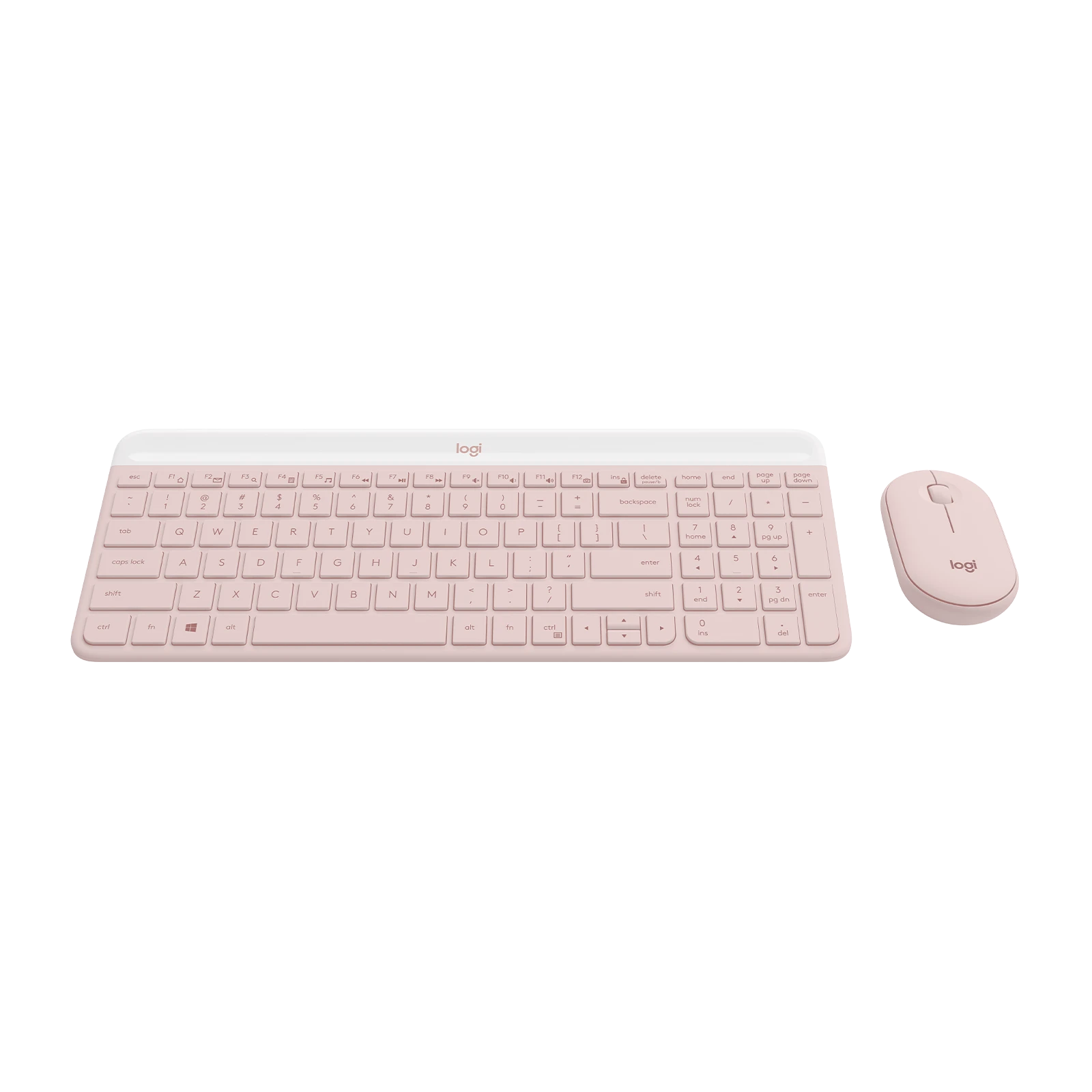 A large main feature product image of Logitech MK470 Slim Wireless Keyboard and Mouse - Rose