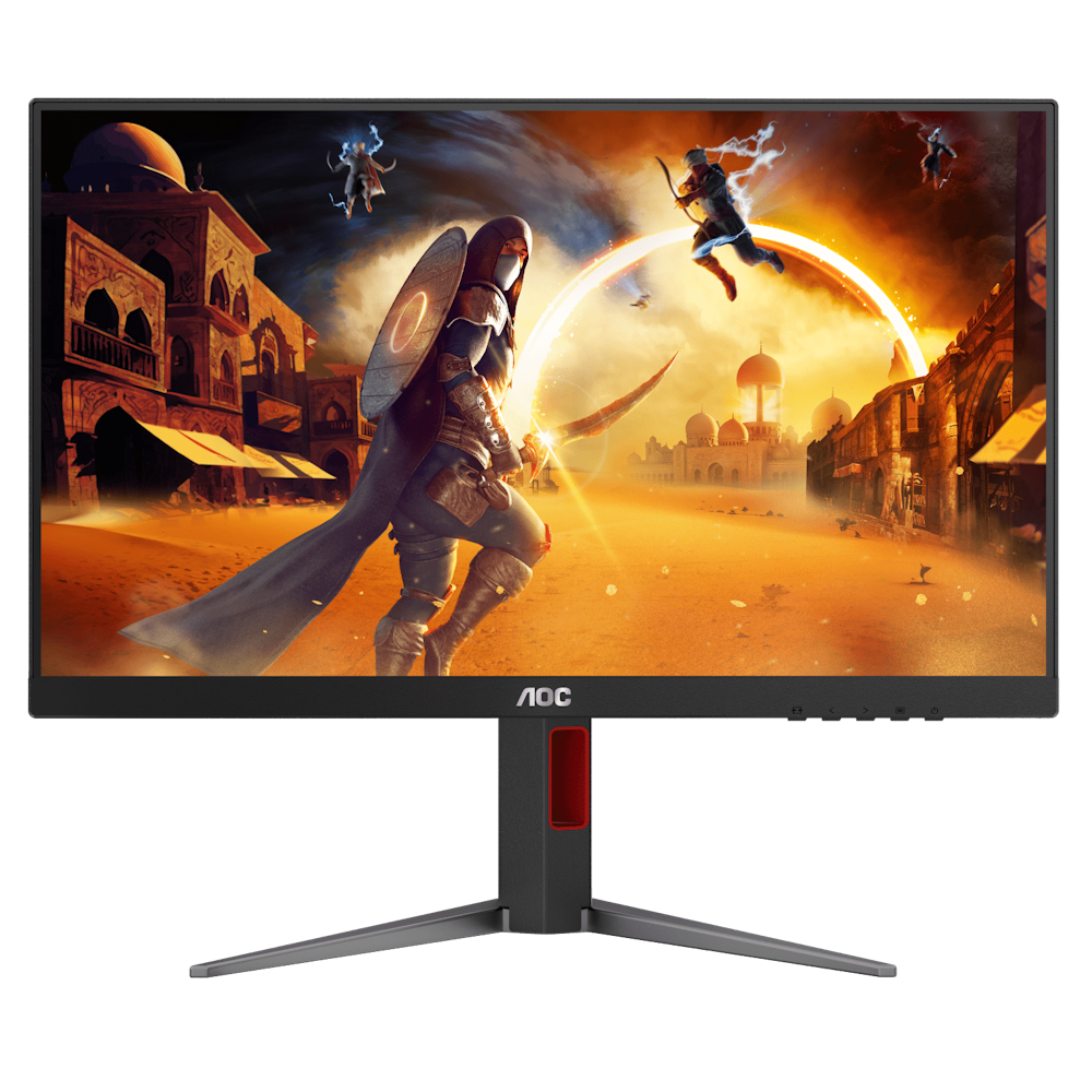 A large main feature product image of AOC Gaming 24G4 - 24" 1080p 180Hz IPS Monitor