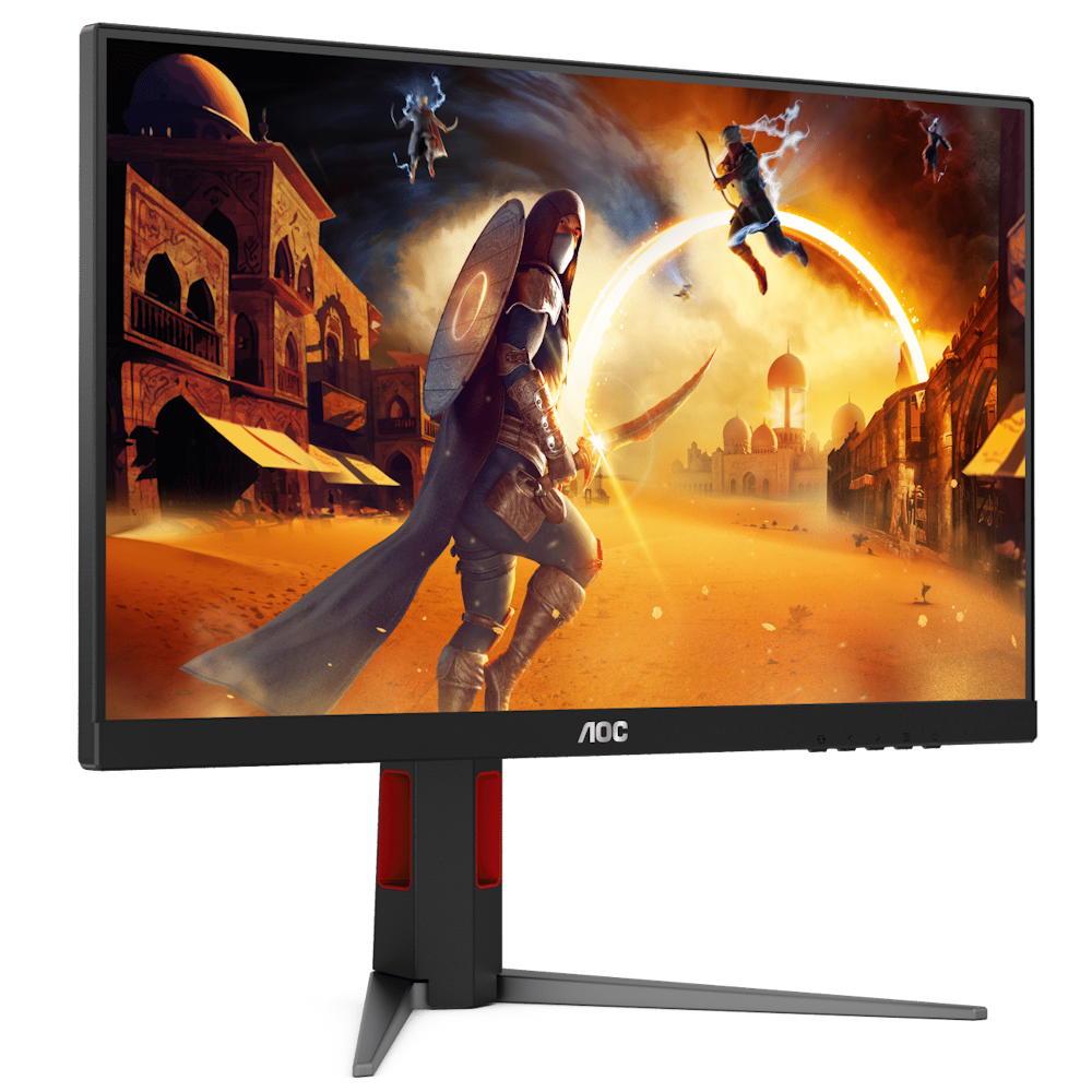A large main feature product image of AOC Gaming 24G4 - 24" 1080p 180Hz IPS Monitor