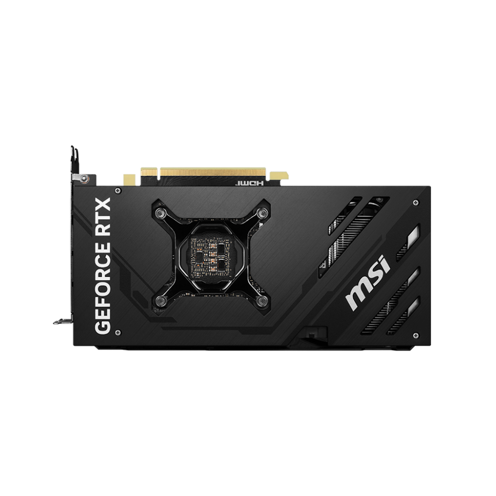 A large main feature product image of MSI GeForce RTX 4070 Ventus 2X E OC 12GB GDDR6X