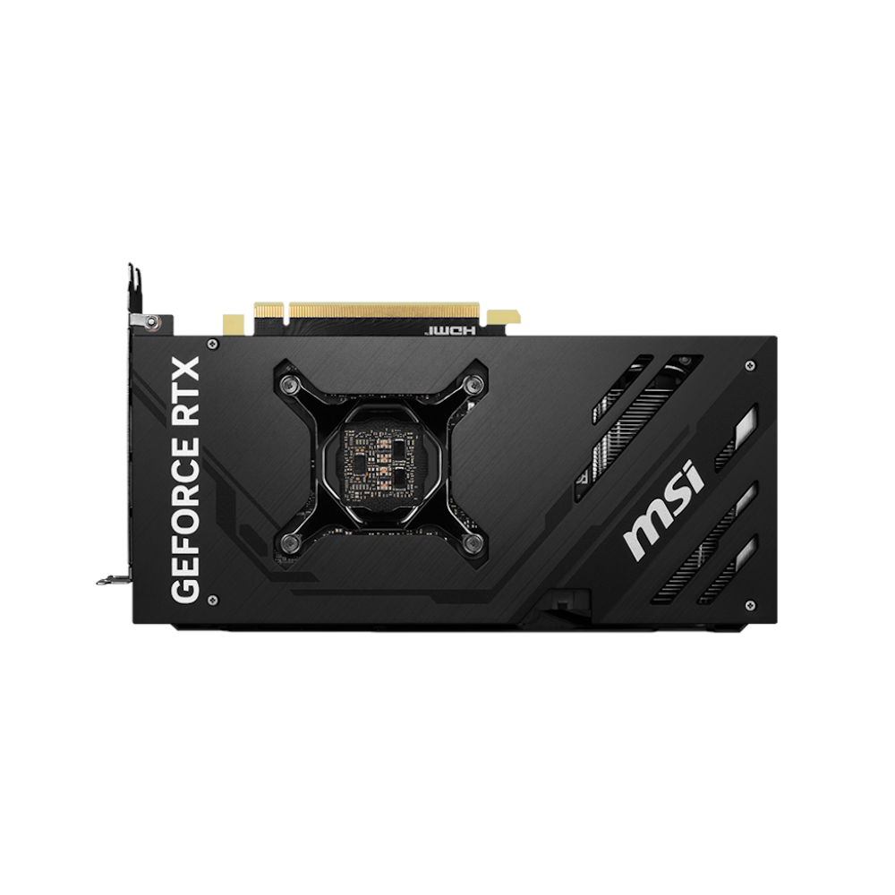 A large main feature product image of MSI GeForce RTX 4070 Ventus 2X E OC 12GB GDDR6X