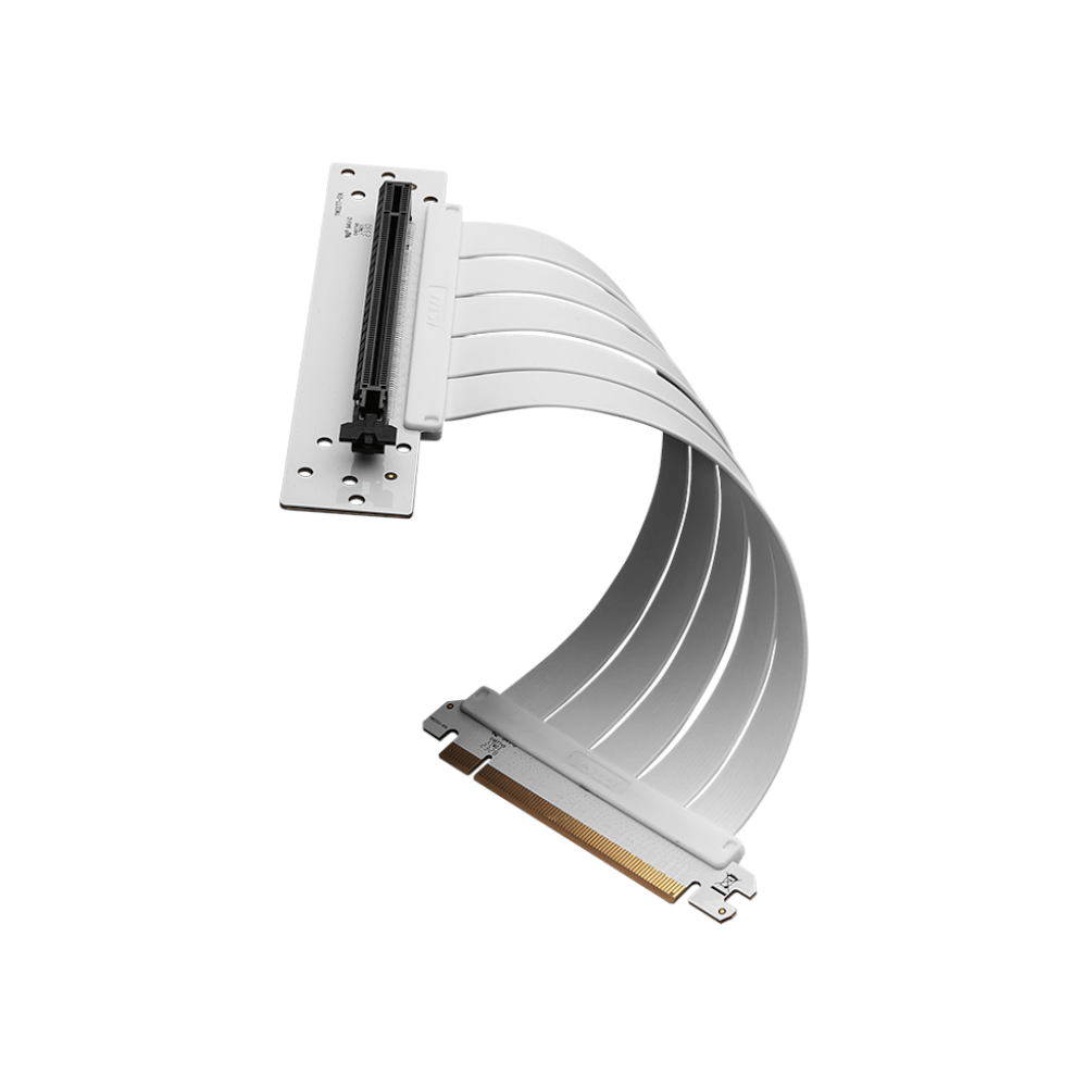 A large main feature product image of MSI PCI-E 4.0 X16 Riser Cable180mm-White