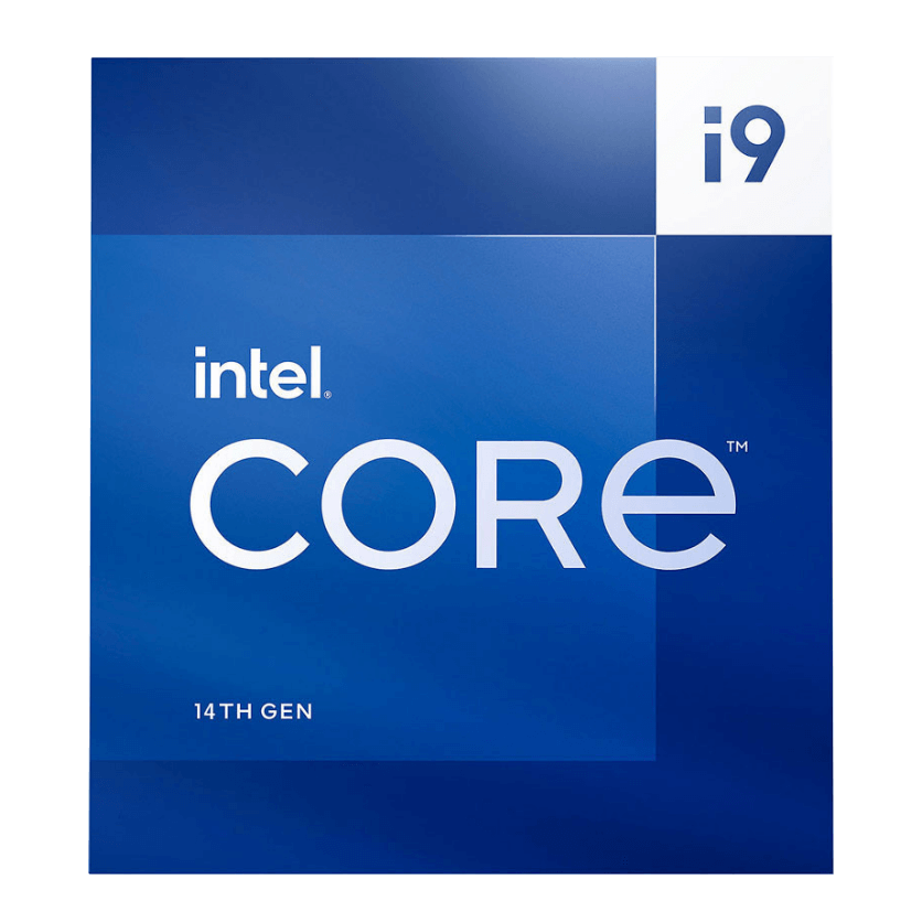 A large main feature product image of Intel Core i9 14900 Raptor Lake 24 Core 32 Thread Up To 6.0GHz LGA1700 - Retail Box