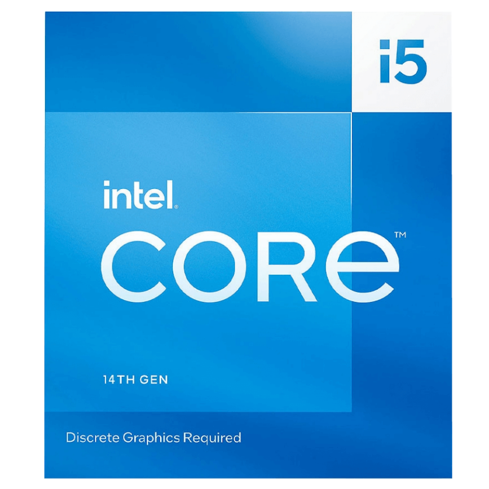 A large main feature product image of Intel Core i5 14400F Raptor Lake 10 Core 16 Thread Up to 4.7GHz LGA1700