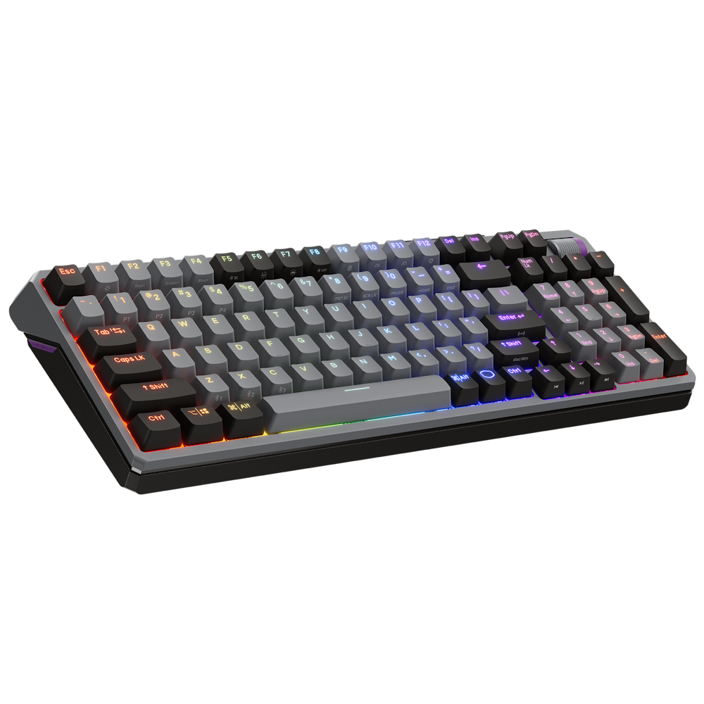 A large main feature product image of Cooler Master MK770 Space Grey Hybrid Wireless Keyboard - Kailh Box V2 Red Switch