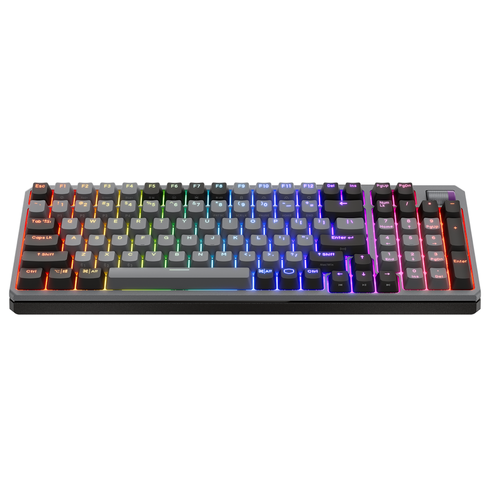 A large main feature product image of Cooler Master MK770 Space Grey Hybrid Wireless Keyboard - Kailh Box V2 Red Switch