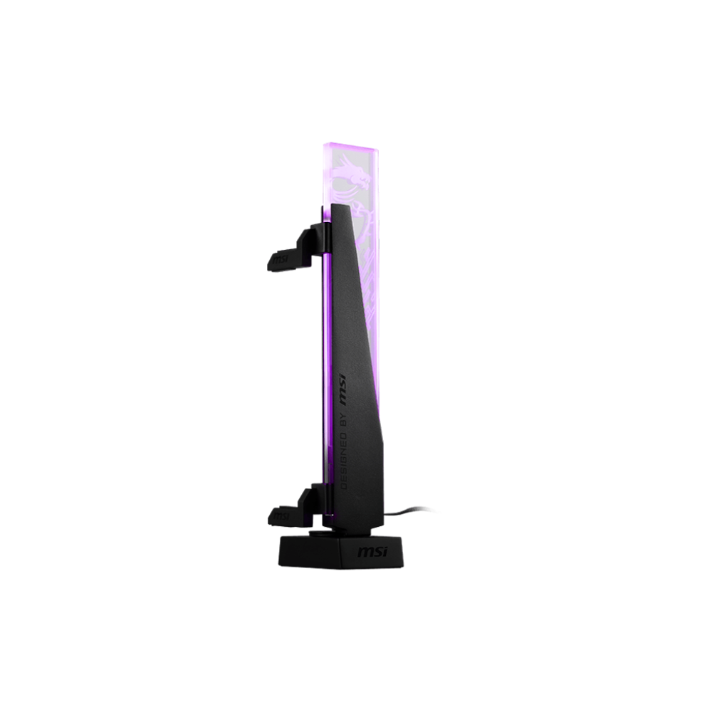 A large main feature product image of MSI MPG ARGB Graphics Card Stand - Black