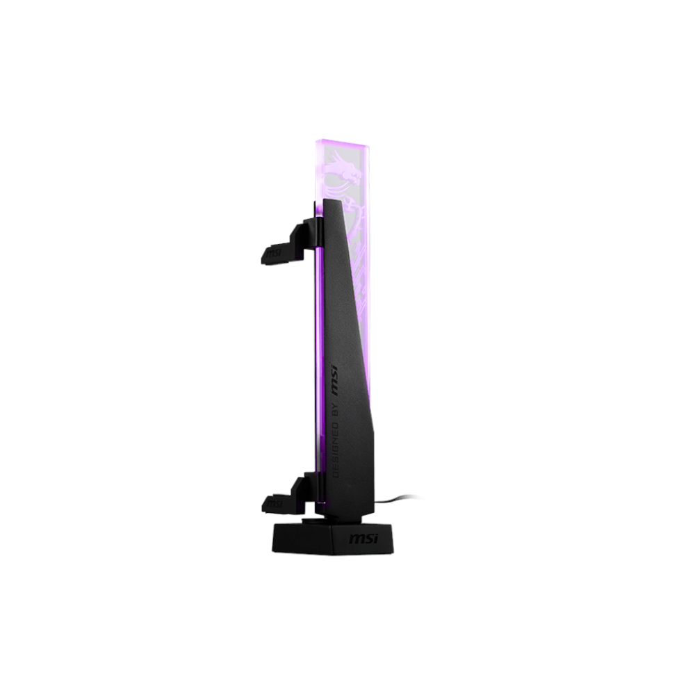 A large main feature product image of MSI MPG ARGB Graphics Card Stand - Black