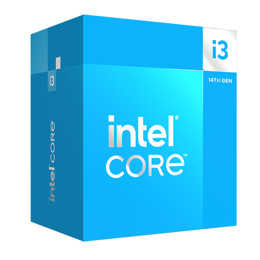 A large main feature product image of Intel Core i3 14100 Raptor Lake 4 Core 8 Thread Up To 4.7GHz LGA1700