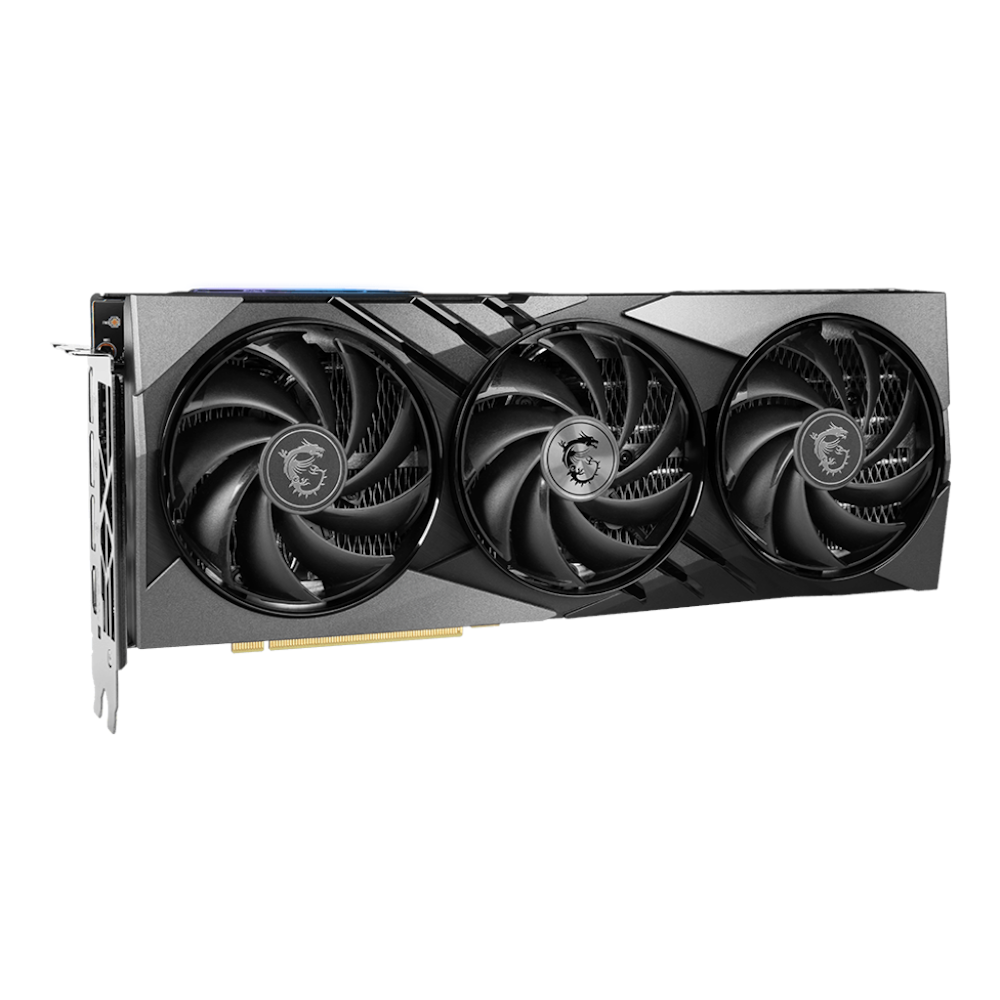 A large main feature product image of MSI GeForce RTX 4070 Ti SUPER  Gaming X Slim 16GB GDDR6X