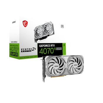 Product image of MSI GeForce RTX 4070 Ti SUPER Ventus 2X OC 16GB GDDR6X - White - Click for product page of MSI GeForce RTX 4070 Ti SUPER Ventus 2X OC 16GB GDDR6X - White