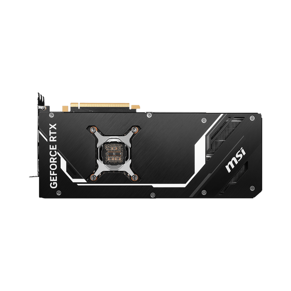 A large main feature product image of MSI GeForce RTX 4080 SUPER Ventus 3X OC 16GB GDDR6X