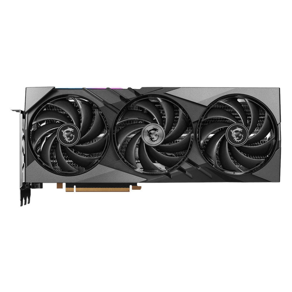 A large main feature product image of MSI GeForce RTX 4080 SUPER Gaming X Slim 16GB GDDR6X