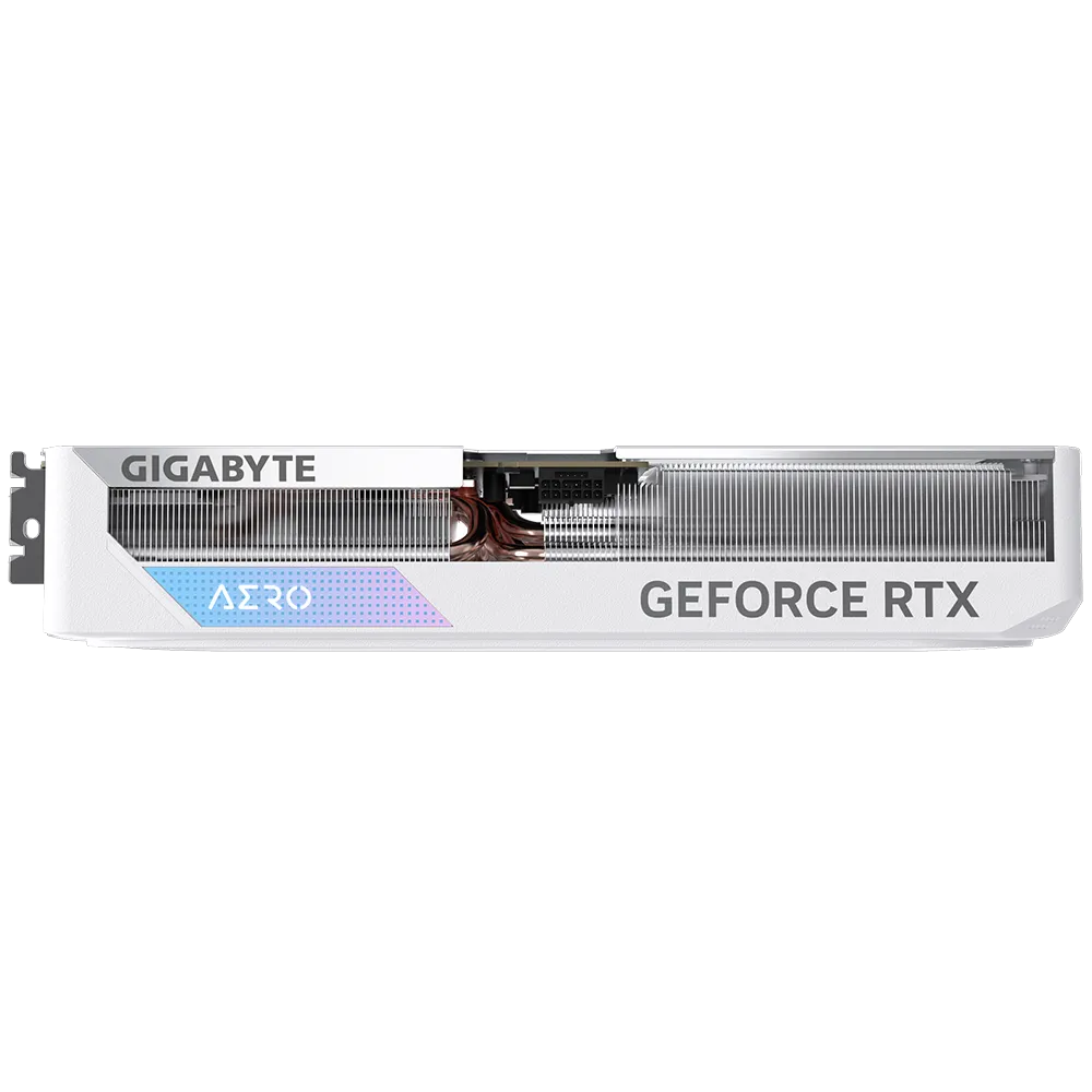 A large main feature product image of Gigabyte GeForce RTX 4070 SUPER Aero OC 12GB GDDR6X 