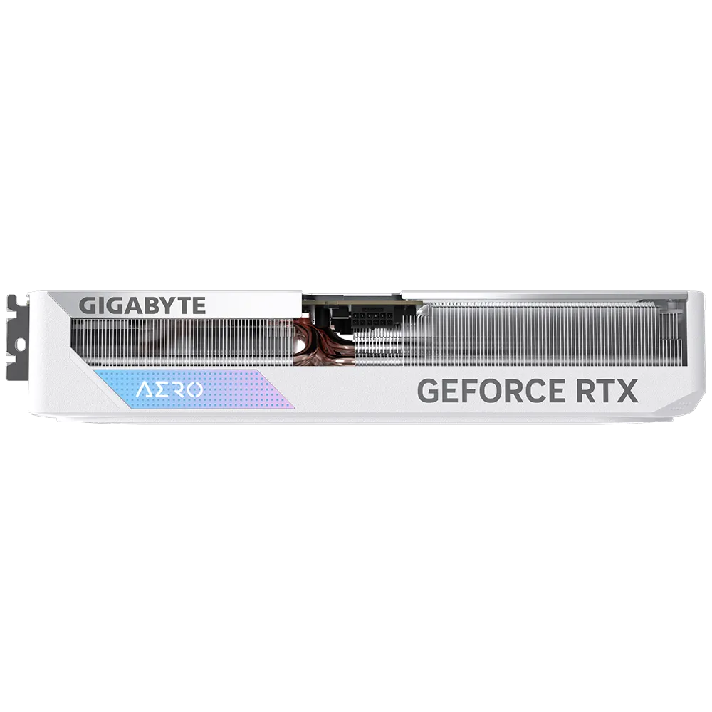 A large main feature product image of Gigabyte GeForce RTX 4070 SUPER Aero OC 12GB GDDR6X 