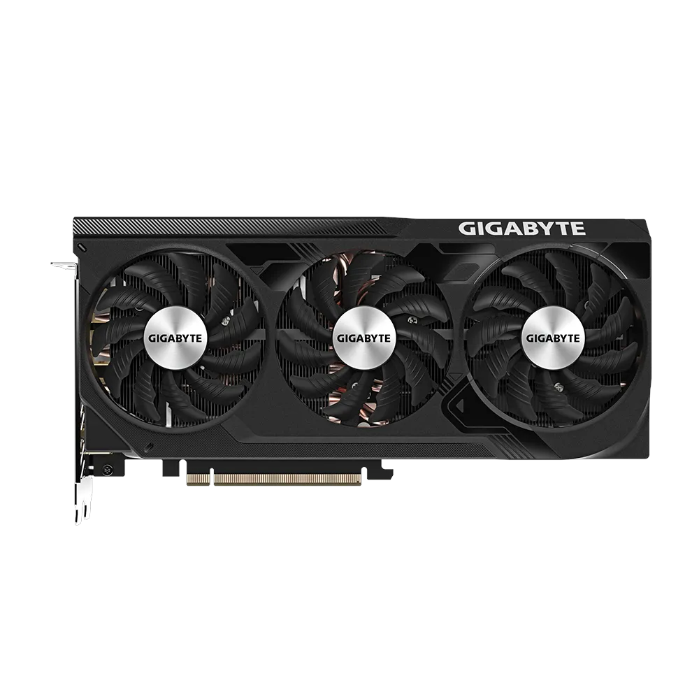 A large main feature product image of Gigabyte GeForce RTX 4070 Ti SUPER Windforce OC 16GB GDDR6X 